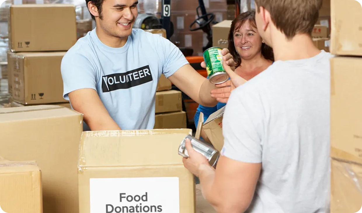 Community food donation effort